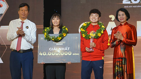 Vượt thách thức giành vé World Cup, ĐT nữ Việt Nam đăng quang giải Fair Play 2022